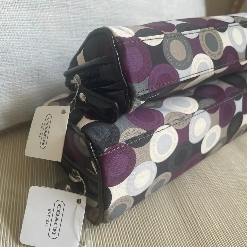 Coach NWT Vintage Snaphead Cosmetic Travel Case 2pc Set Purple Y2K Rare